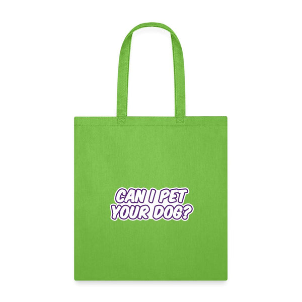 Can I pet your dog? Cotton Tote Bag-Tote Bag | Q-Tees Q800-I love Veterinary
