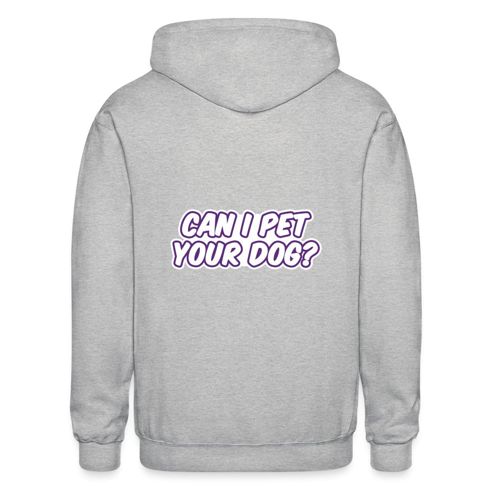 Can I pet your dog? Zip Hoodie Gildan Heavy Blend Adult Zip Hoodie-Heavy Blend Adult Zip Hoodie | Gildan G18600-I love Veterinary