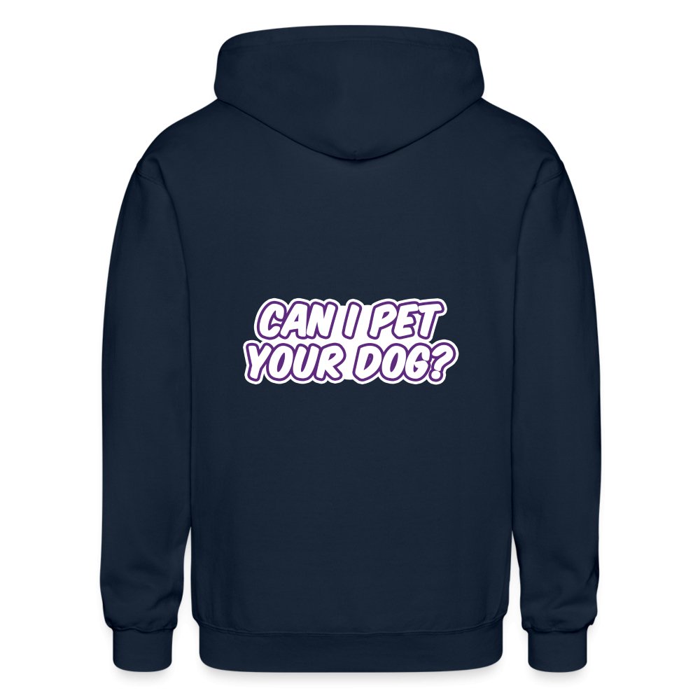 Can I pet your dog? Zip Hoodie Gildan Heavy Blend Adult Zip Hoodie-Heavy Blend Adult Zip Hoodie | Gildan G18600-I love Veterinary
