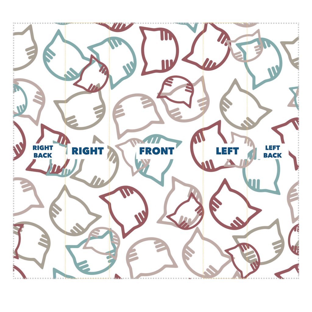 Cartoon cat heads white pattern Sublimation Neck Gaiter-Sublimation Neck Gaiter-I love Veterinary