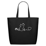 Cat and Dog pulse Eco-Friendly Cotton Tote-Eco-Friendly Cotton Tote-I love Veterinary