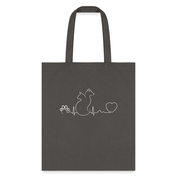 Cat and Dog pulse Tote Bag, Shoulder Bag, Gift for Animal Lover, Pet Lover, Graduation, Birthday, Appreciation Gift, DVM, Gift For Vet-Tote Bag | Q-Tees Q800-I love Veterinary