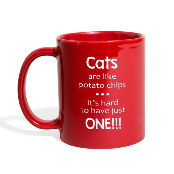 Cat Lover - Cats are like potato chips Full Color Mug-Full Color Mug | BestSub B11Q-I love Veterinary