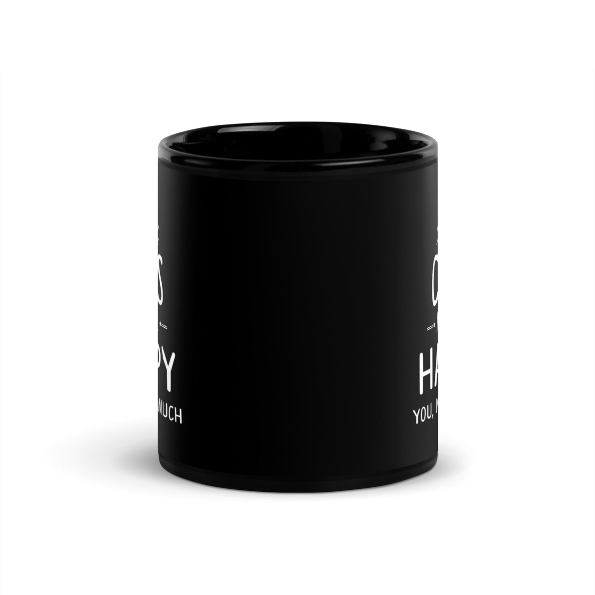 Cat Lover - Cats make me happy Black Glossy Mug-Black Glossy Mug-I love Veterinary