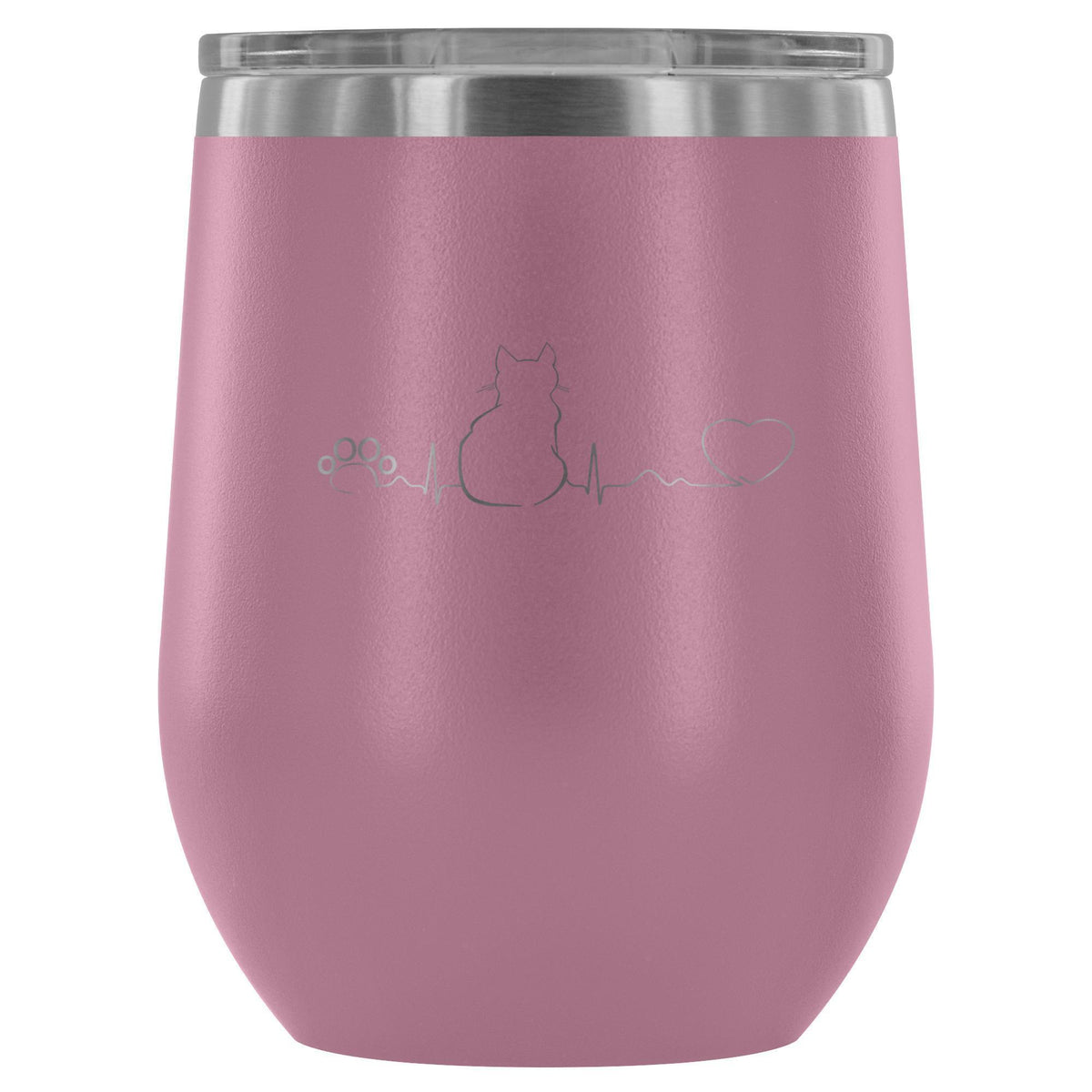 Cat Pulse 12oz Wine Tumbler-Wine Tumbler-I love Veterinary