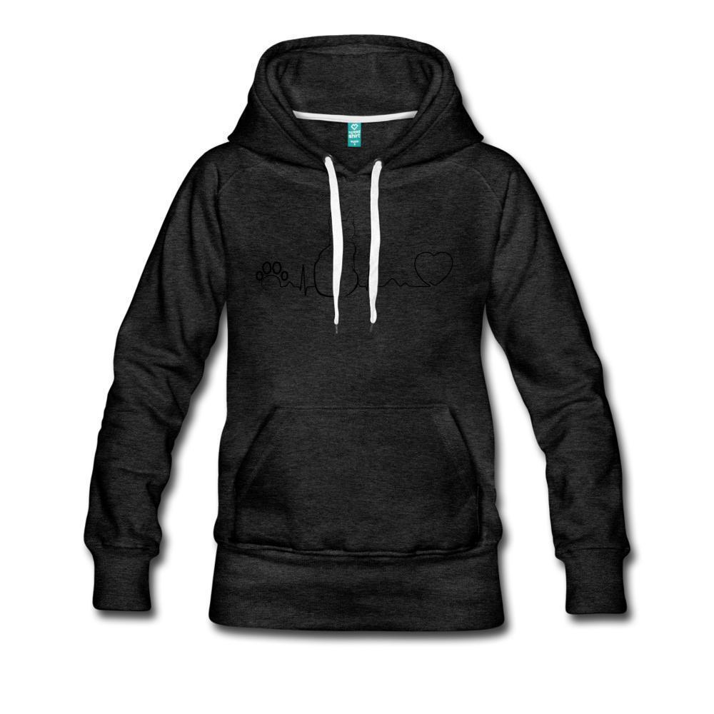 Cat Pulse Black Women’s Premium Hoodie-Women’s Premium Hoodie | Spreadshirt 444-I love Veterinary