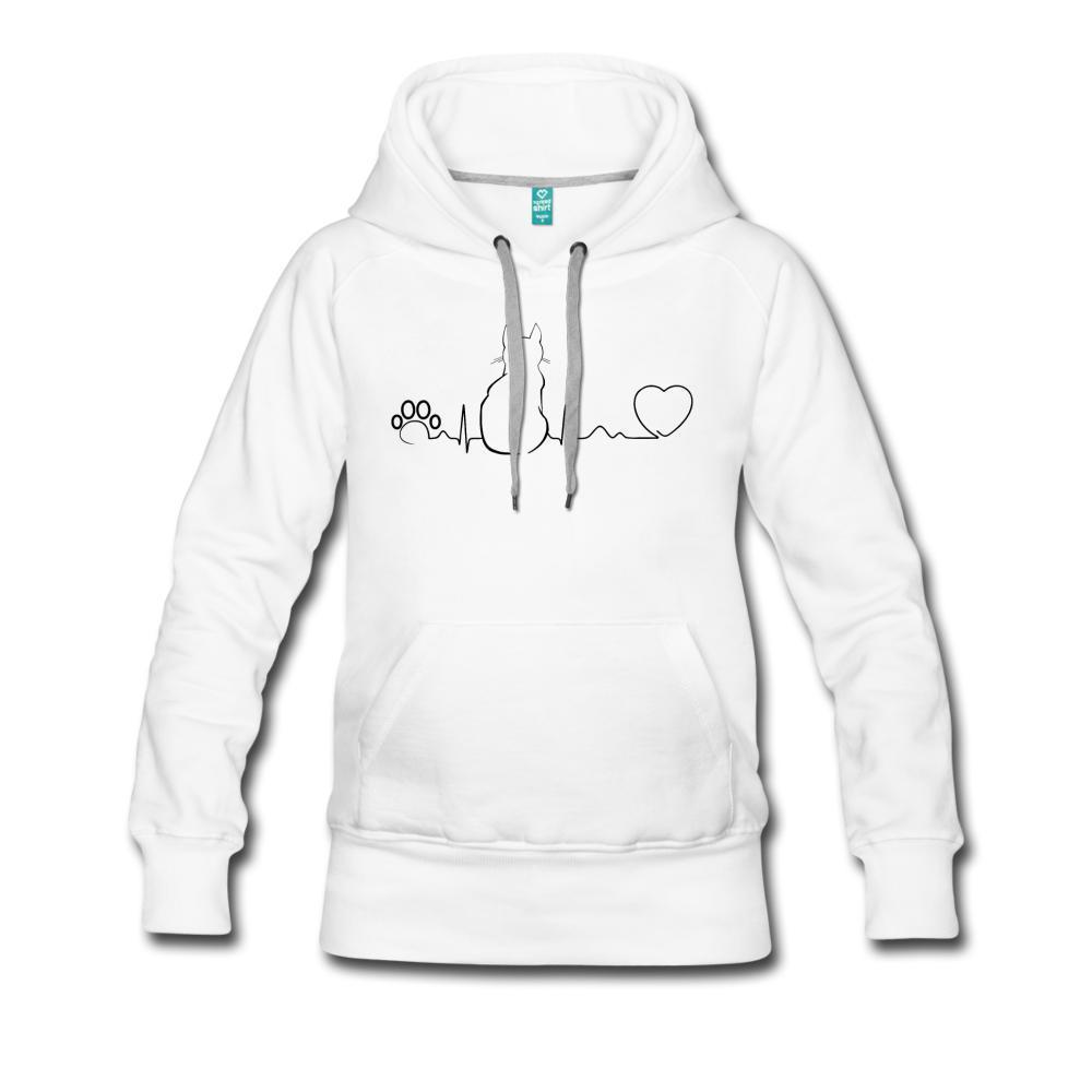 Cat Pulse Black Women’s Premium Hoodie-Women’s Premium Hoodie | Spreadshirt 444-I love Veterinary