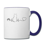 Cat Pulse Contrast Coffee Mug-Contrast Coffee Mug | BestSub B11TAA-I love Veterinary