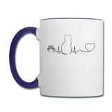 Cat Pulse Contrast Coffee Mug-Contrast Coffee Mug | BestSub B11TAA-I love Veterinary