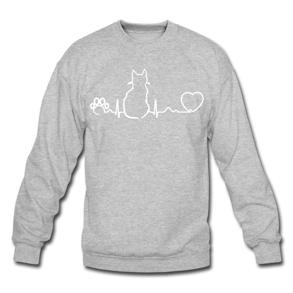 Cat Pulse Crewneck Sweatshirt-Unisex Crewneck Sweatshirt | Gildan 18000-I love Veterinary