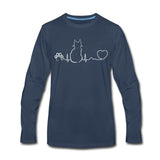 Cat Pulse Men's Premium Long Sleeve T-Shirt-Men's Premium Long Sleeve T-Shirt | Spreadshirt 875-I love Veterinary