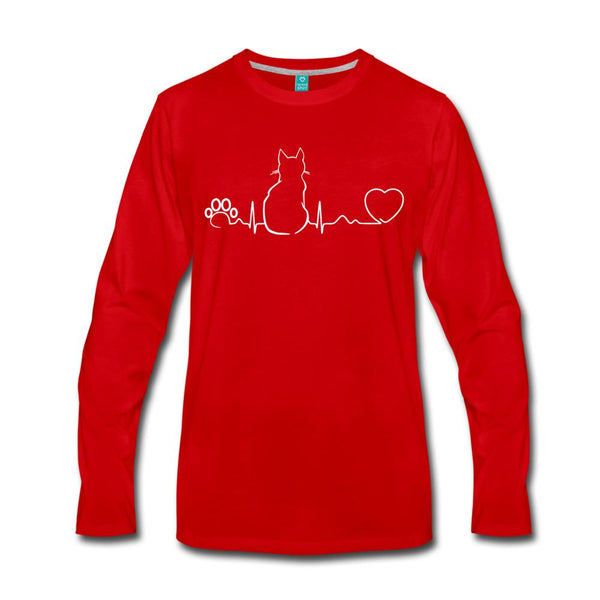 Cat Pulse Men's Premium Long Sleeve T-Shirt-Men's Premium Long Sleeve T-Shirt | Spreadshirt 875-I love Veterinary
