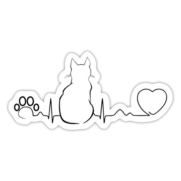 Cat Pulse Sticker-Sticker-I love Veterinary