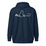 Cat Pulse Unisex heavy blend zip hoodie-I love Veterinary
