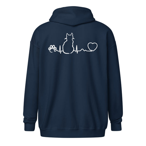 Cat Pulse Unisex heavy blend zip hoodie-Unisex Heavy Blend Zip Hoodie | Gildan 18600-I love Veterinary