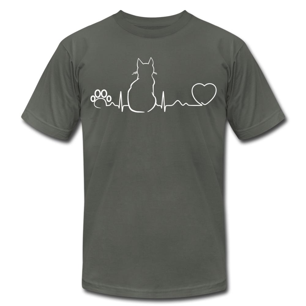 Cat Pulse Unisex Jersey T-Shirt by Bella + Canvas-Unisex T-Shirt | Bella + Canvas 3001-I love Veterinary