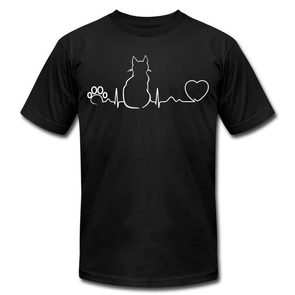 Cat Pulse Unisex Jersey T-Shirt by Bella + Canvas-Unisex Staple T-Shirt | Bella + Canvas 3001-I love Veterinary