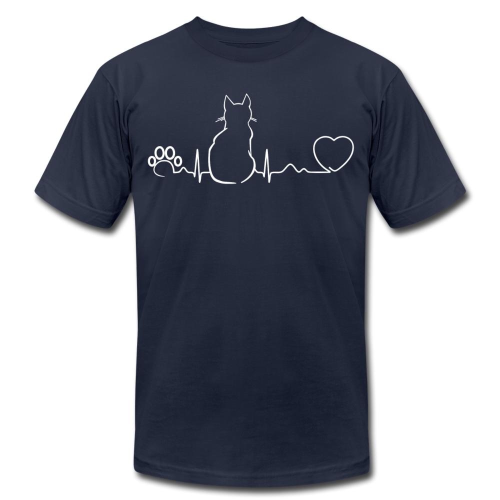 Cat Pulse Unisex Jersey T-Shirt by Bella + Canvas-Unisex T-Shirt | Bella + Canvas 3001-I love Veterinary