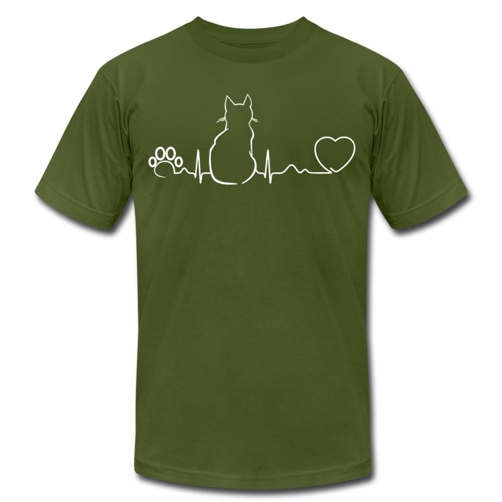 Cat Pulse Unisex Jersey T-Shirt by Bella + Canvas-Unisex T-Shirt | Bella + Canvas 3001-I love Veterinary