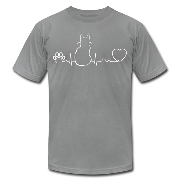 Cat Pulse Unisex Jersey T-Shirt by Bella + Canvas-Unisex Staple T-Shirt | Bella + Canvas 3001-I love Veterinary