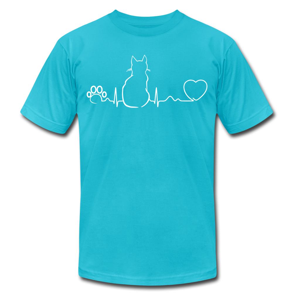 Cat Pulse Unisex Jersey T-Shirt by Bella + Canvas-Unisex T-Shirt | Bella + Canvas 3001-I love Veterinary