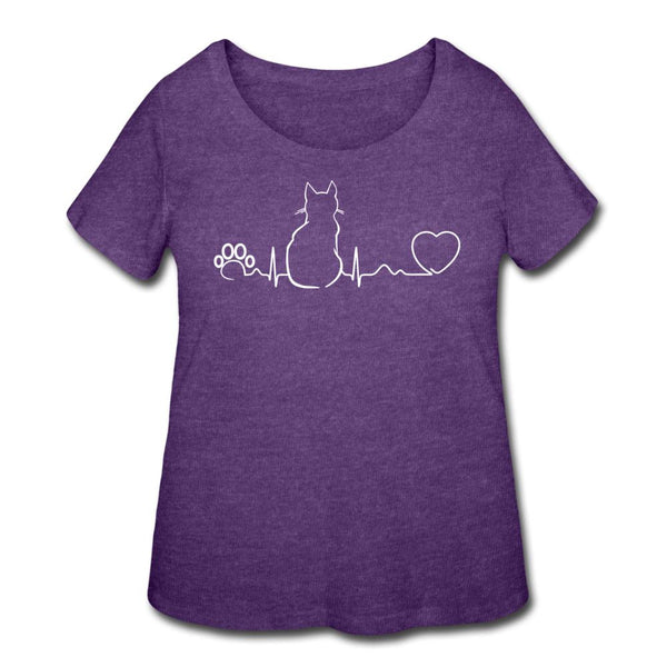 Cat Pulse Women's Curvy T-shirt-Women’s Curvy T-Shirt | LAT 3804-I love Veterinary