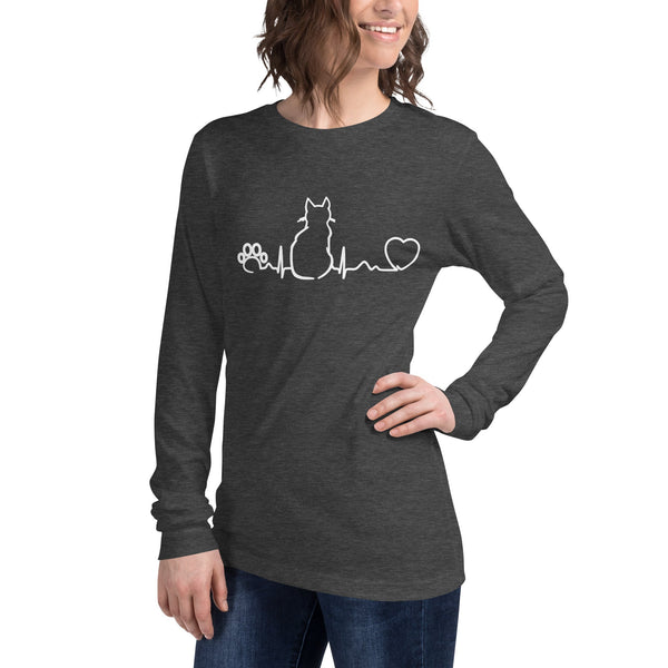 Cat Pulse Women's Premium Long Sleeve T-Shirt-I love Veterinary