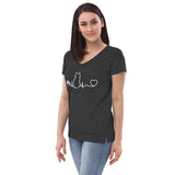 Cat Pulse Women's V-Neck T-Shirt-I love Veterinary