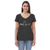 Cat Pulse Women's V-Neck T-Shirt-I love Veterinary