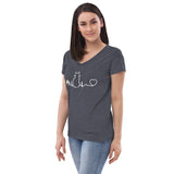 Cat Pulse Women's V-Neck T-Shirt-I love Veterinary
