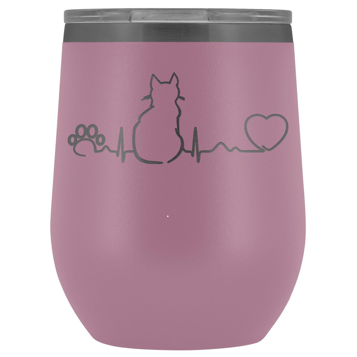 Cats- Cat Pulse 12oz Wine Tumbler-Wine Tumbler-I love Veterinary