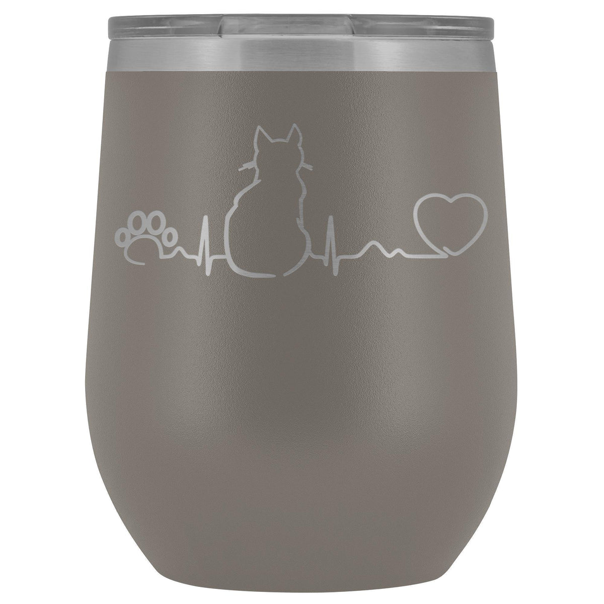 Cats- Cat Pulse 12oz Wine Tumbler-Wine Tumbler-I love Veterinary