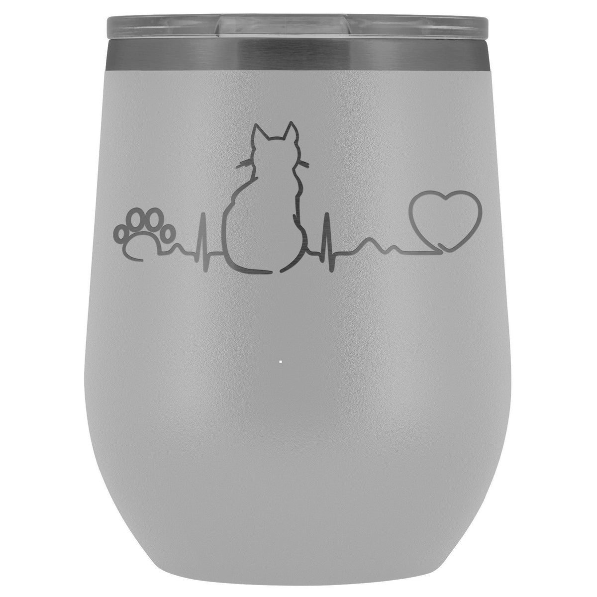 Cats- Cat Pulse 12oz Wine Tumbler-Wine Tumbler-I love Veterinary