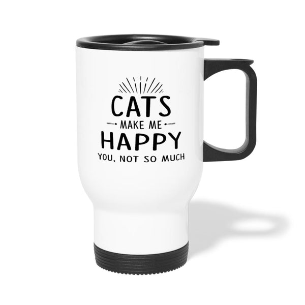 Cats Make Me Happy 14 oz Travel Mug-Travel Mug | BestSub B4QC2-I love Veterinary