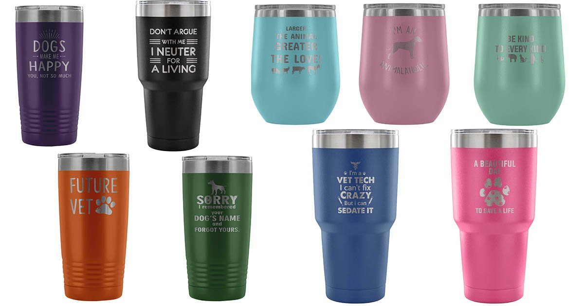 Cats- Me + Cat 20oz Vacuum Tumbler-Tumblers-I love Veterinary