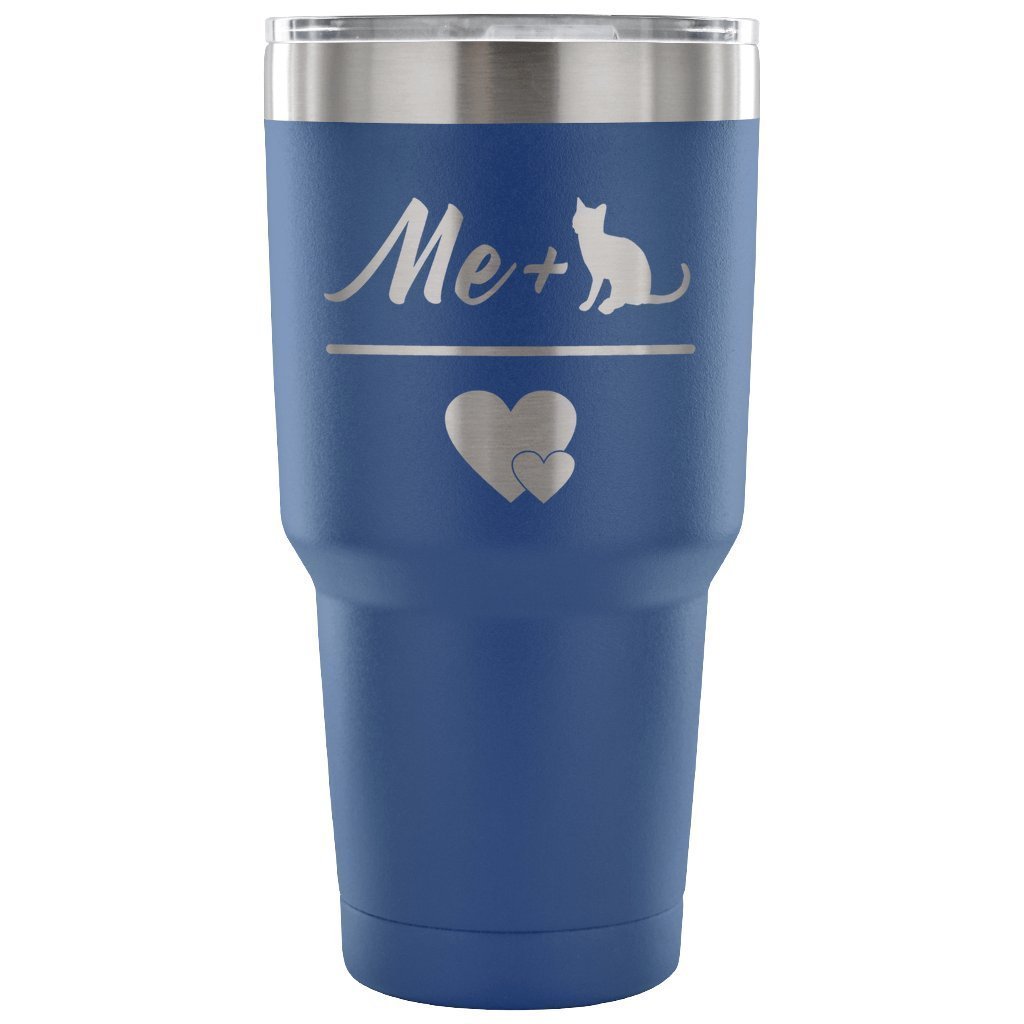 Cats - Me + Cat = Love 30oz Vacuum Tumbler-Tumblers-I love Veterinary