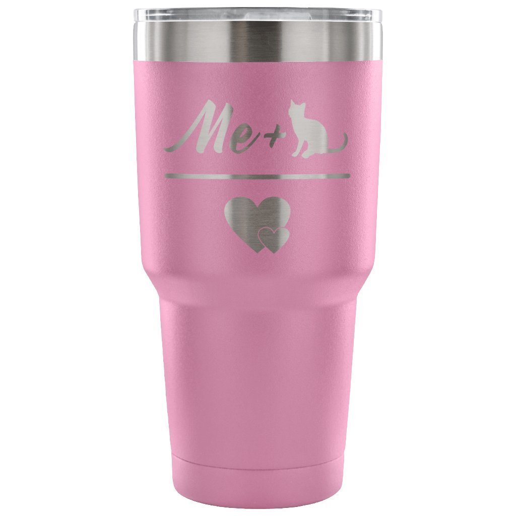 Cats - Me + Cat = Love 30oz Vacuum Tumbler-Tumblers-I love Veterinary