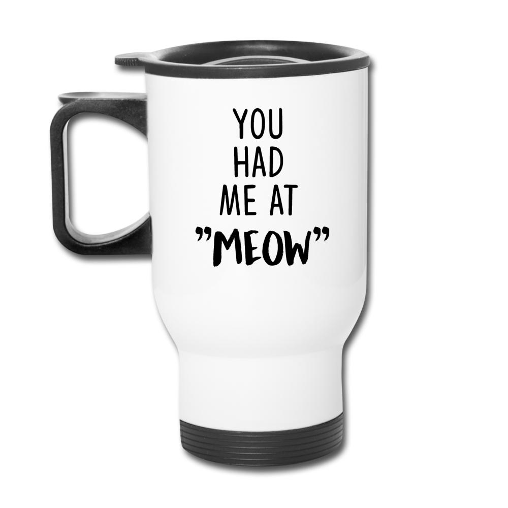 Cats - You had me at "meow" 14oz Travel Mug-Travel Mug | BestSub B4QC2-I love Veterinary