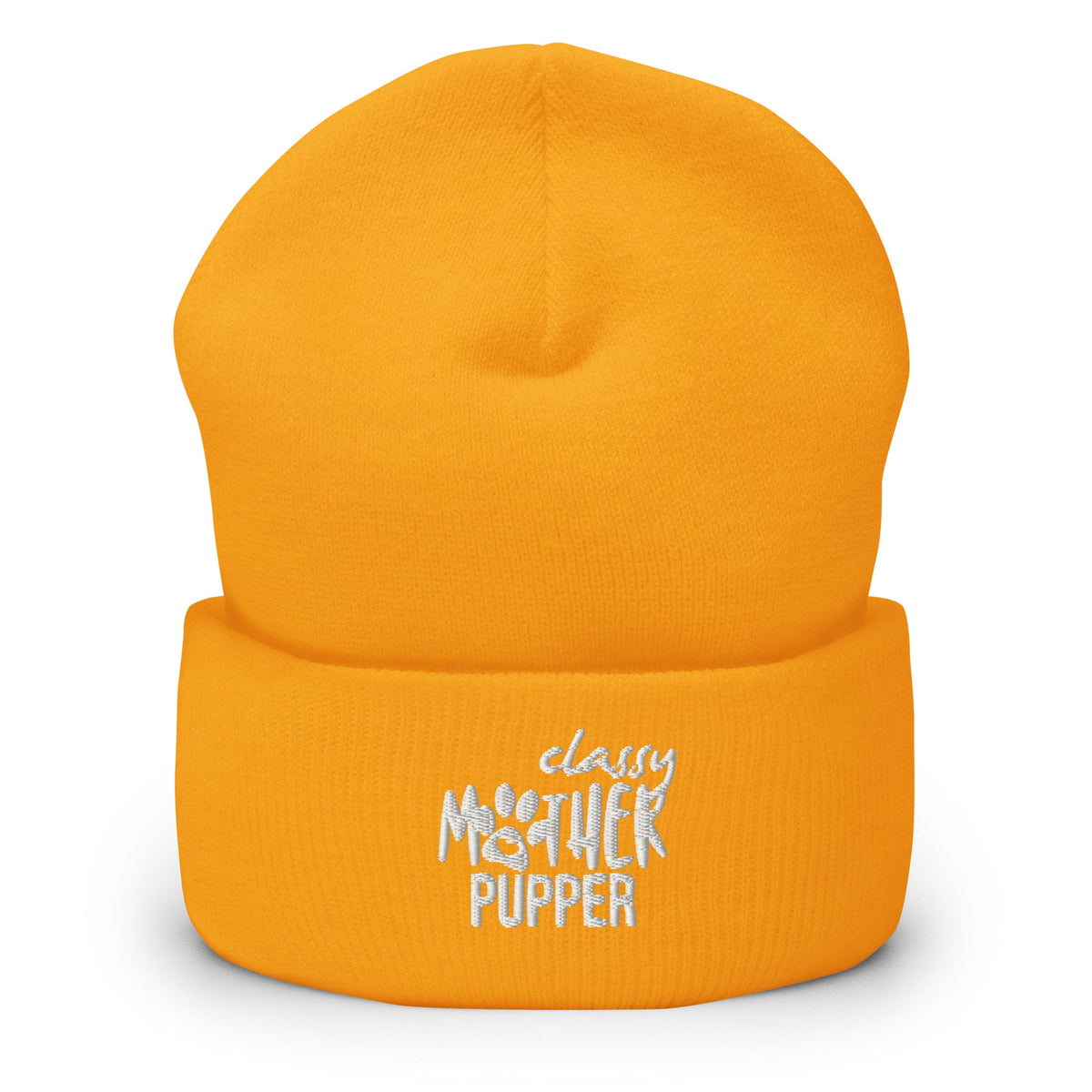 Classy Mother Pupper Embroidered Cuffed Beanie-Yupoong Cuffed Beanie 1501KC-I love Veterinary