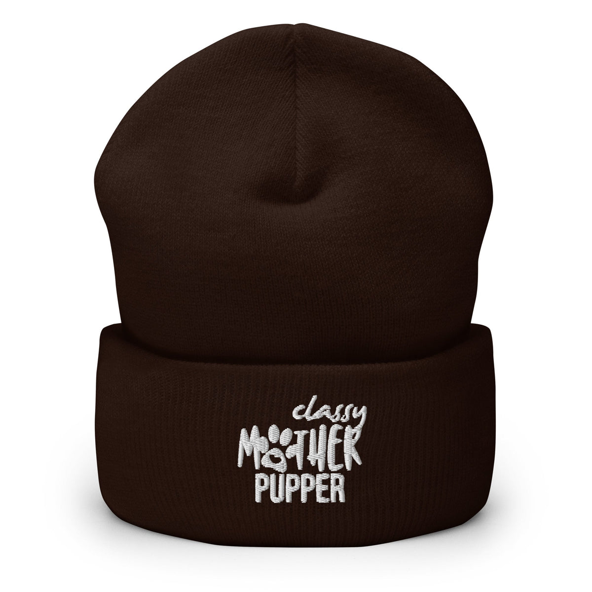 Classy Mother Pupper Embroidered Cuffed Beanie-Yupoong Cuffed Beanie 1501KC-I love Veterinary