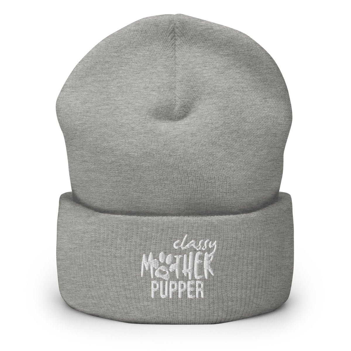 Classy Mother Pupper Embroidered Cuffed Beanie-Yupoong Cuffed Beanie 1501KC-I love Veterinary