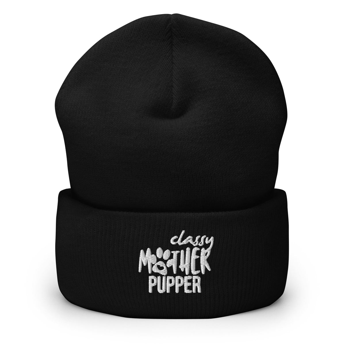 Classy Mother Pupper Embroidered Cuffed Beanie-Yupoong Cuffed Beanie 1501KC-I love Veterinary