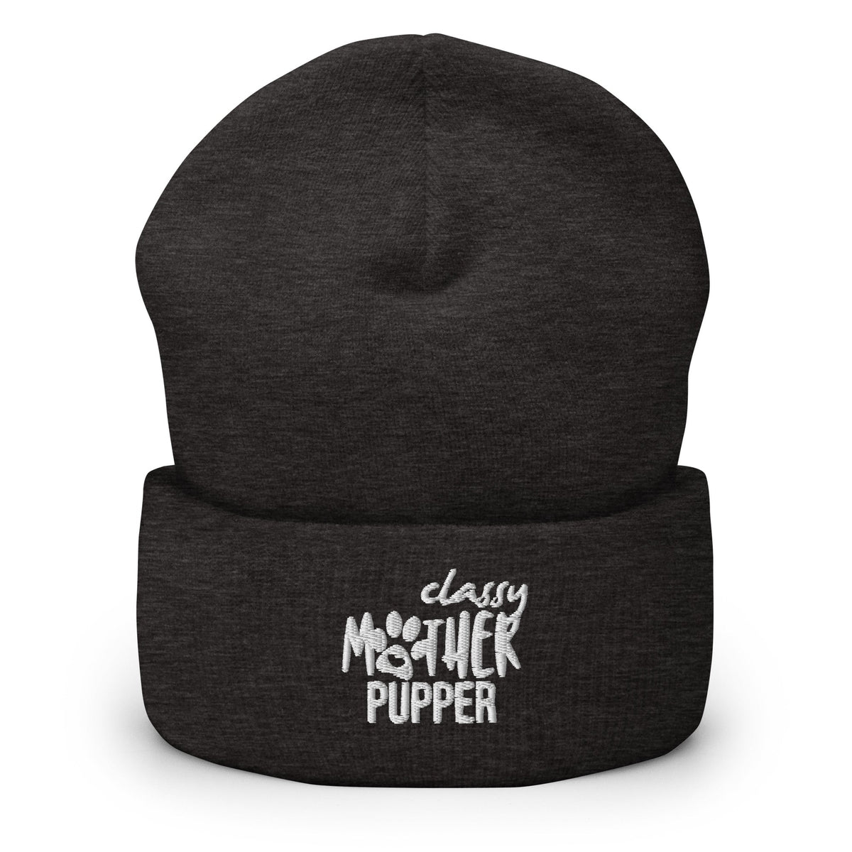Classy Mother Pupper Embroidered Cuffed Beanie-Yupoong Cuffed Beanie 1501KC-I love Veterinary