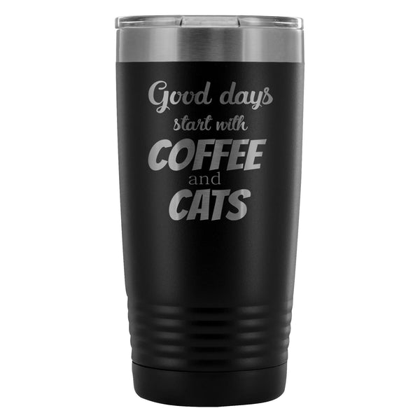 Coffee and cats 20oz Vacuum Tumbler-Tumblers-I love Veterinary