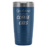 Coffee and cats 20oz Vacuum Tumbler-Tumblers-I love Veterinary
