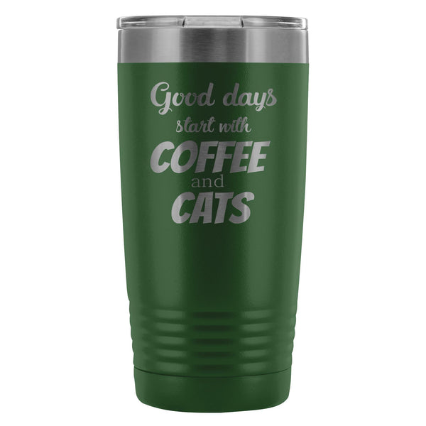 Coffee and cats 20oz Vacuum Tumbler-Tumblers-I love Veterinary