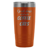 Coffee and cats 20oz Vacuum Tumbler-Tumblers-I love Veterinary