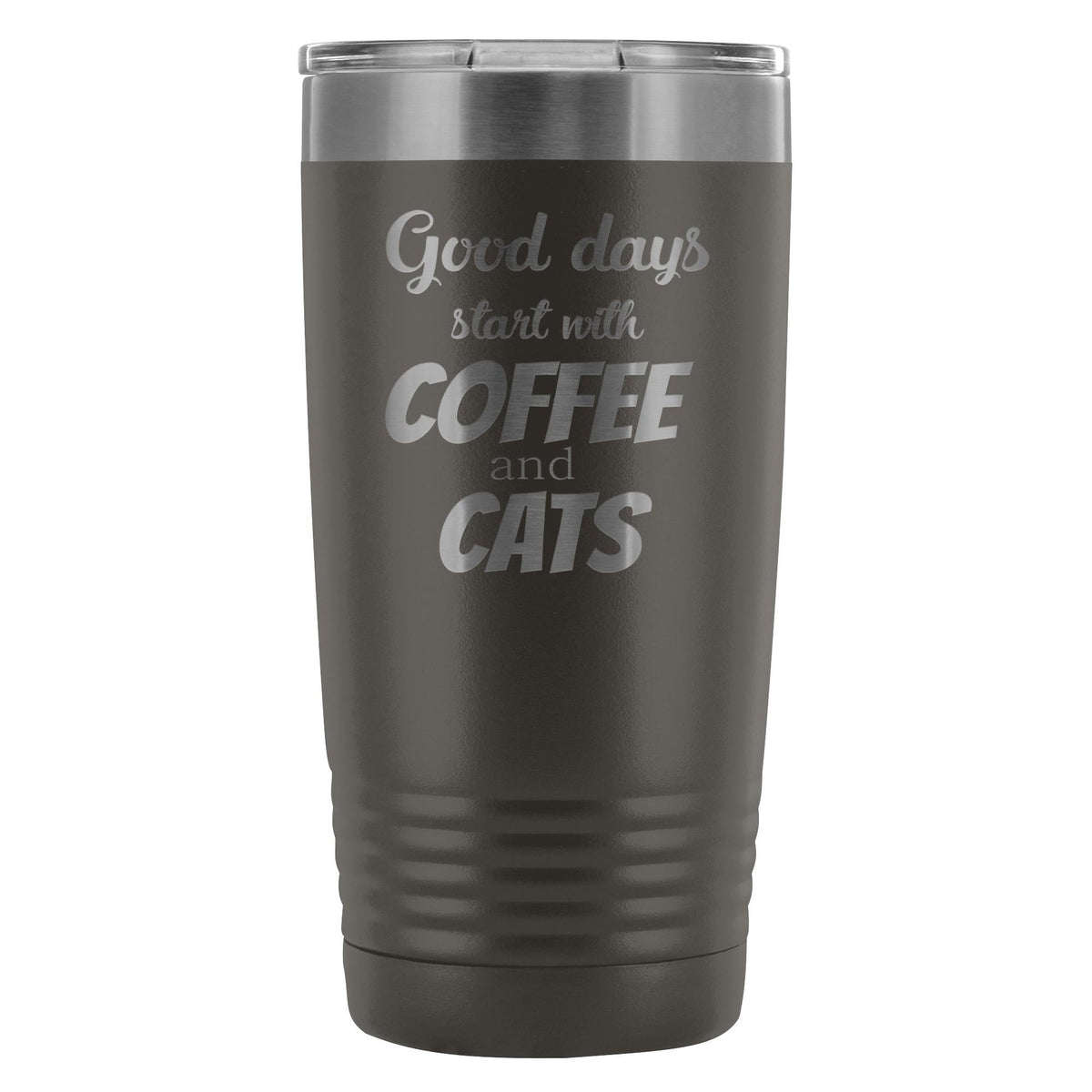 Coffee and cats 20oz Vacuum Tumbler-Tumblers-I love Veterinary