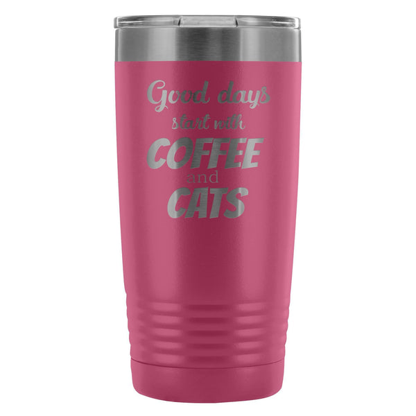 Coffee and cats 20oz Vacuum Tumbler-Tumblers-I love Veterinary