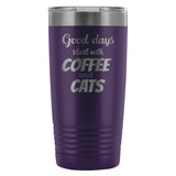 Coffee and cats 20oz Vacuum Tumbler-Tumblers-I love Veterinary